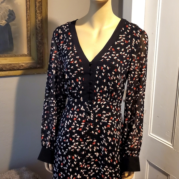 Summer Dress, Mod Cloth, Dress, Black with Floral Print, NWT - Picture 3 of 4